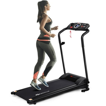 Goplus 1HP Electric Treadmill Folding Motorized Power Running Machine Fitness