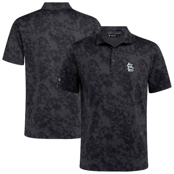 Men's Levelwear Black St. Louis Cardinals Whisper Insignia 2.0 Polo