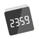 thumbnail image 3 of Reloj despertador digital LED Temperatura Escritorio Espejo de maquillaje Arte Snooze Reloj Dormitorio Decoración de oficina, Cuadrado seitruly HA3237-02B, 3 of 6