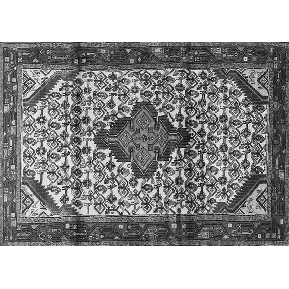 Ahgly Company Indoor Rectangle Persian Gray Traditional Area Rugs, 6' x 9'