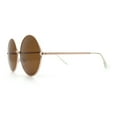 thumbnail image 6 of Iconic Hippie Oversized Round Circle Lens Boho Metal Rim Sunglasses Gold - Brown, 6 of 8