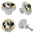 thumbnail image 4 of Spotted Dog Fluorescent Drawer Pulls with Screws, Round 4-Pack, Glow-in-the-Dark Cabinet Hardware: Crystal Knobs, Dresser Knobs - Suitable for Cabinets,and Dressers Furniture Decor, 4 of 6