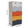 thumbnail image 4 of CNCEST 6 Drawers Storage Cabinet w/Wheels, Closet Drawers Tall Dresser Organizer for Clothes, Playroom, Bedroom FurnitureMorandi, 4 of 12