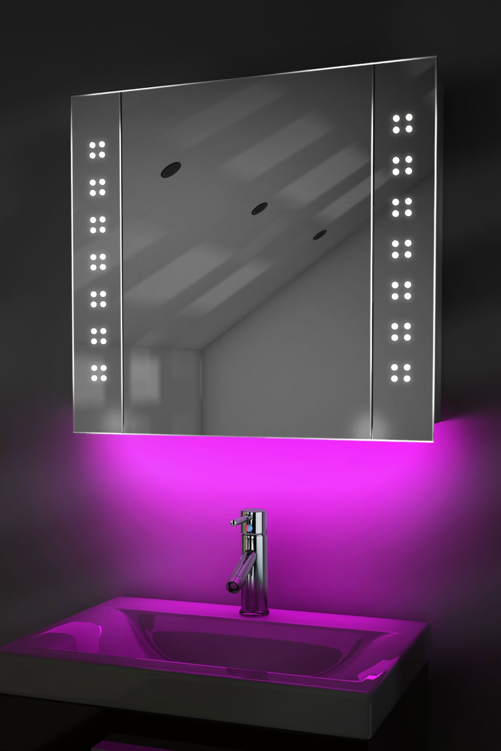 Ambient Audio Demist Bathroom Mirrored With Bluetooth, Shaver