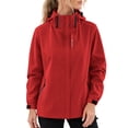 thumbnail image 6 of Windbreaker Jacket for Women Detachable Hooded Windproof and Waterproof Jacket with Pockets Solid Color Hooded Zip Up Casual Lightweight Hiking Travel Jackets, 6 of 6
