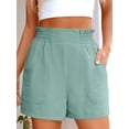 thumbnail image 4 of ANRABESS Womens Casual Shorts Elastic Paperbag Waist High Waisted Summer Loose Fit Beach Vacation Shorts with Pockets, 4 of 7