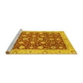 thumbnail image 2 of Ahgly Company Machine Washable Indoor Round Oriental Yellow Traditional Area Rugs, 8' Round, 2 of 4
