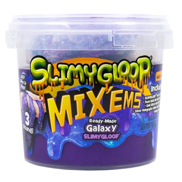 Galaxy Pre-Made SLIMYGLOOP® Mix'Ems Bucket, Ready-Made Slime Bucket ...