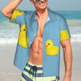 thumbnail image 7 of Disketp Cute Ducky Hawaiian Shirts for Men,Mens Casual Short Sleeve Button Down Shirts Beach Shirt,Large, 7 of 7