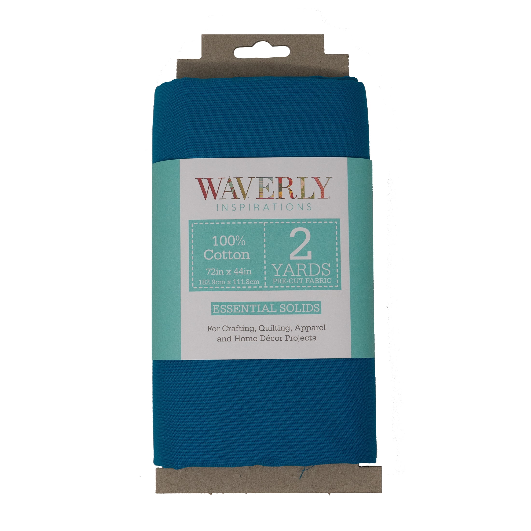 Waverly Inspirations 2 Yard Cut 100% Cotton Solids Fabric, Ocean, 44" Wide for Quilting & Sewing
