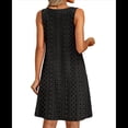 thumbnail image 4 of Vestidos de Verano para Mujer 2025, Informales, Sueltos, Sin Mangas, con Ojales, con Bolsillos, Negros, Talla S, 4 of 6