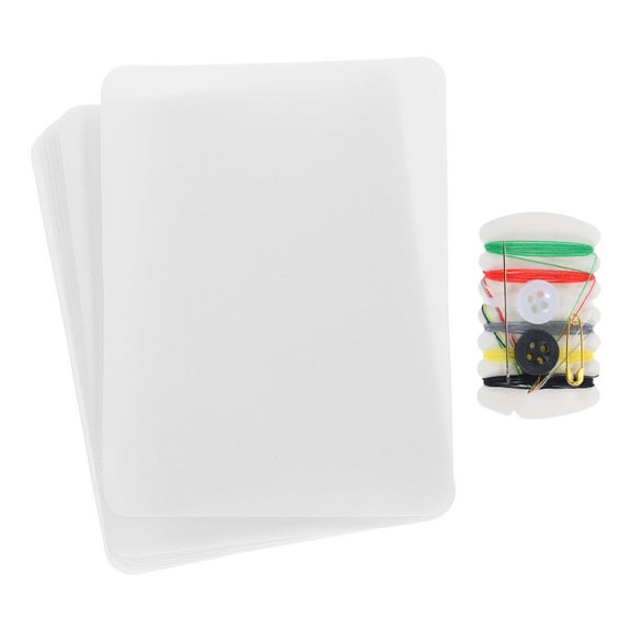 8 Pcs Iron on Patches with Sewing Kit 4.9"x3.7" Patches for Clothes Iron on Patches for Jeans, Bags White