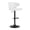 A-Black, White, variant on Adjustable Bar Stools Set of 2, White PU Swivel Chairs with Chrome Base for Kitchen