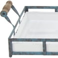 thumbnail image 5 of DecMode 22", 19"W Metal Farmhouse Tray, Blue, 2 - Pieces, 5 of 8