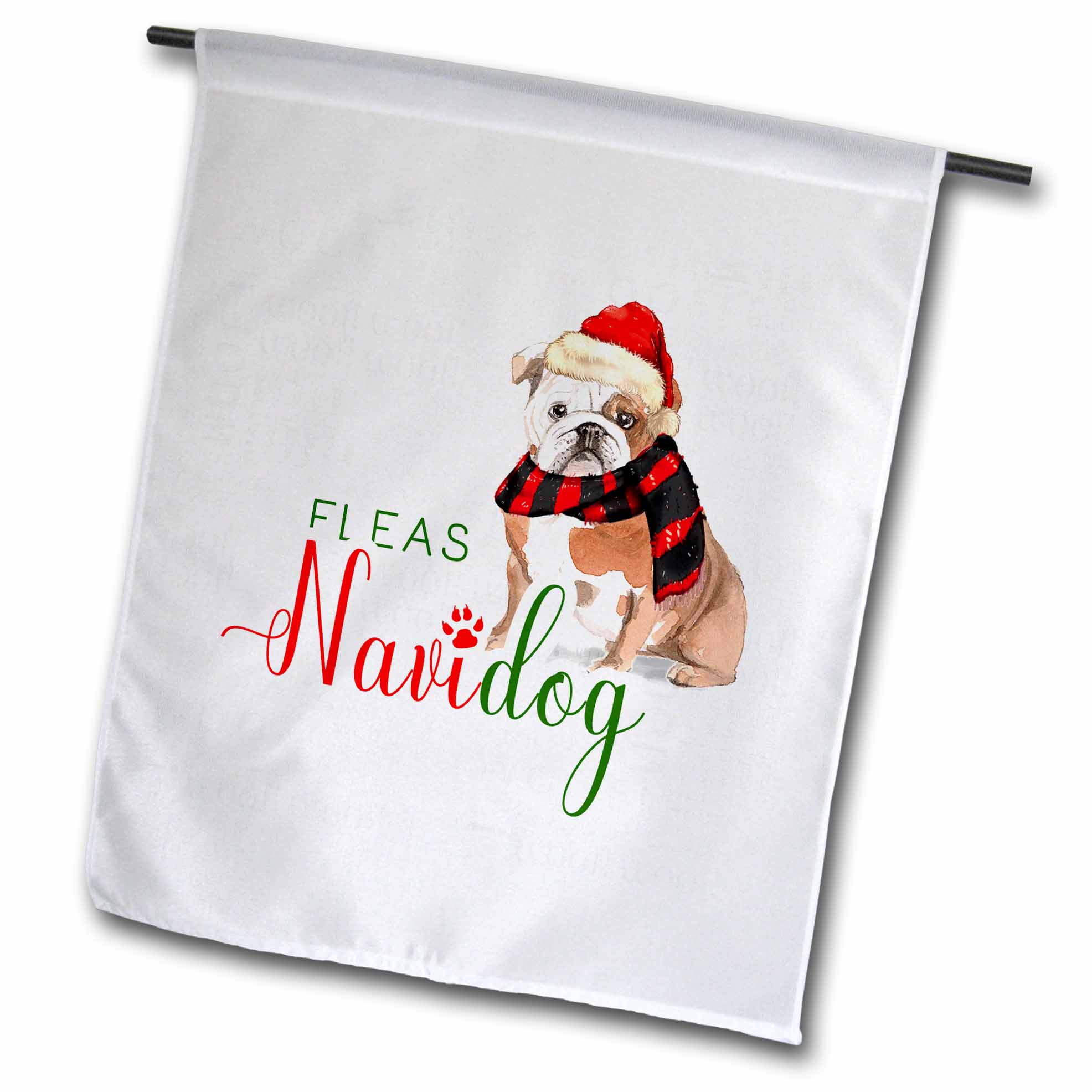 Rose English Bulldog Funny Christmas Humor With Fleas Navidog English Bulldog Funny Christmas Humor