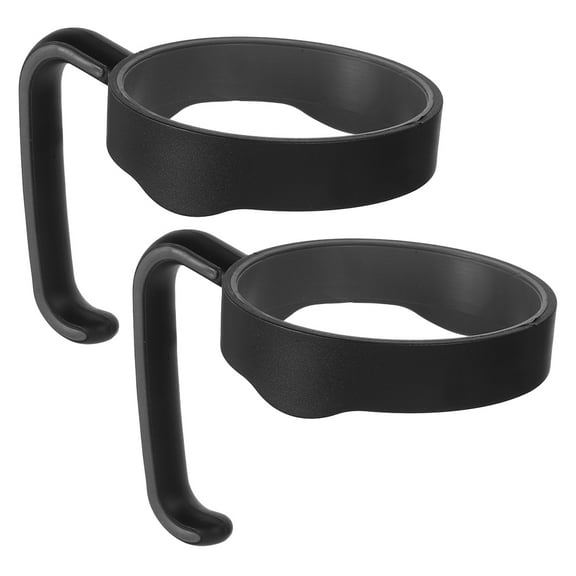 ibasenice 2Pcs Easy Install Plastic Coffee Mug Handle for 20Oz Tumblers and Water Bottles Black