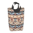 thumbnail image 2 of XMXT Large Collapsible Laundry Hamper, Vintage Aztec Bohemian Print Laundry Basket with Aluminum Handle, 50L Multicolor, 2 of 7