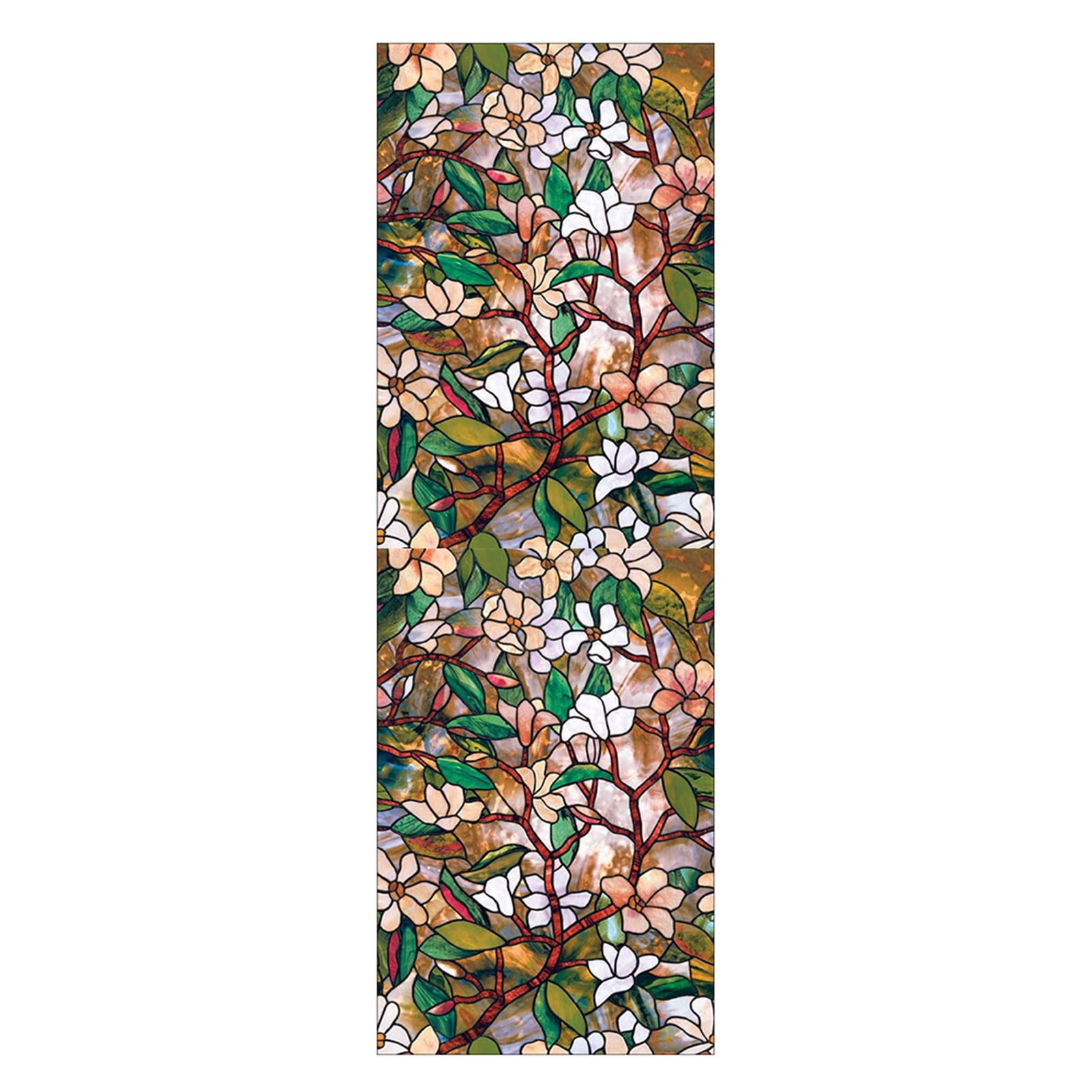 New FLORAL Privacy Stained Glass Decorative Window Film Magnolia Decor Gift USA 