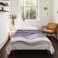 thumbnail image 4 of Purple Wave Large Tapestry for Bedroom Wall Hanging Tapestry,Coastal Ombre Ocean Grey Stripes Beach Sand Ceiling Backdrop Tapestries Poster Blanket Wall Decor for Teens Room Living Room 86" x 104", 4 of 8