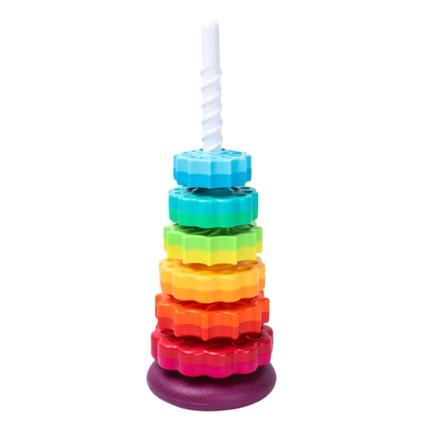 Btafrte Brain Development Toys Bloques Ecológicos Stack Ring Safe para (6 Piezas)