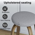 thumbnail image 4 of AENKYO 26" Swivel Bar Stools Set of 2, Counter Height Island Stools for 34"-40" Counters, Fabric Padded, Gray, 4 of 7