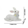 thumbnail image 4 of Naittoop 2 PCS Easter Bunny Decor for Home, Large White Couple Rabbits Figurine Tabletop Decor, Cute Easter Gifts Resin Statues for Spring Holiday or Valentine's Day Indoor Party Table Centerpieces, 4 of 7