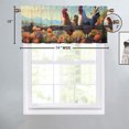 thumbnail image 4 of Rooster Thermal Insulated Window Curtain Valance Country Farmhouse Farm Chicken Floral Privacy Decorative Rod Pocket Short Window Valance Curtains 54 by 18 in, 1 Panel, 4 of 6