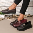 thumbnail image 3 of Office Shoes, Office Loafers, Office Womens Orthopedic Shoes, Loafers for Women Business Casual Shoes Comfortable Lightweight Penny Loafers Slip On Work Shoes Comfort Walking Flats, Red 7, 3 of 6