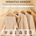 thumbnail image 4 of BagDream Wooden Coat Hangers 20 Pack Natural Wood Suit Clothes Hangers with Non Slip Pant Bar & 360° Swivel Hook, 4 of 7