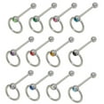 thumbnail image 1 of Anneau de Langue de Barre en Acier Chirurgical avec Design de Frappe de Porte, 1 of 1
