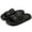 Black, variant on Deago Pillow Slippers Clouds Slides for Women Men Non-Slip Open Toe Quick Drying Bathroom Shower Slippers for Indoor Outdoor