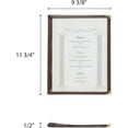thumbnail image 3 of TrueCraftware- 8-1/2” x 11” Brown Triple Page Book Fold Restaurant Menu Covers 3 Page 6 View Set of 10- Crystal Clear Menu Covers Sleeve Menu Folder Menu Book Holders for Bar Cafe Restaurant, 3 of 7