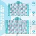 thumbnail image 4 of Unicorn Cat Hooded Beach Towel for Girls, 35" x 60" Rainbow Kids Poncho Bath Toddler, Light Blue Soft Absorbent with Hood 3-10 Years Bathrobe Swimming Pool, 4 of 7