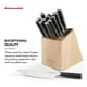 thumbnail image 5 of Juego de bloques de cuchillos KitchenAid Gourmet con triple remache forjado, 14 piezas, 5 of 7