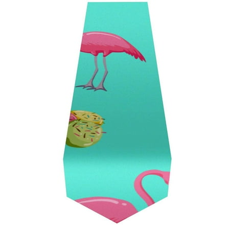 

OWNTA Tropical Flamingo Ice Cream Blue Color Pattern Elegant Polyester Table Runner Perfect for Your Tables - Dining Table Decoration