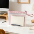 thumbnail image 6 of A5 Waterproof Zipper File Bag with Handle, Clear Frosted TPU Document Pouch for Papers, School, Office and Travel Storage, 6 of 6