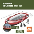 thumbnail image 3 of Ozark Trail 4-Person 704 lbs Capcity PVC Based 50 inch Recreational Inflatable Boat Raft, 3 of 8
