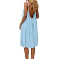 thumbnail image 1 of Chemise de Nuit pour Femmes, Robe Décontractée Unie Sans Manches à Col Rond et Dos Nu, Robe Douce pour la Maison Ou les Vacances, 1 of 6