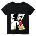 thumbnail image 3 of Camiseta de algodón con combinación de letras y nombre personalizado de Disney para niños, camiseta de manga corta con fuente ABCDE de Mickey Mouse, 3 of 5