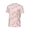 thumbnail image 6 of Wukai Rabbit And Peach Print Men's Short-Sleeved Mesh T-Shirt,Quick-Dry Short Sleeve Workout T-Shirt-Medium, 6 of 8