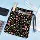 thumbnail image 5 of Funda para libro con cremallera, diseño de flores, impermeable, con diseño de hojas y flores de acuarela, 5 of 9