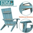 thumbnail image 4 of WINSOON All Weather HIPS Adirondack Chair with Cup Holder set of 2, Outdoor Patio Chairs, Blue Finish, 4 of 7
