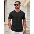 thumbnail image 2 of COOFANDY Mens V Neck T Shirts Cotton Short Sleeve Casual Summer Shirts Basic T Shirt, 2 of 6