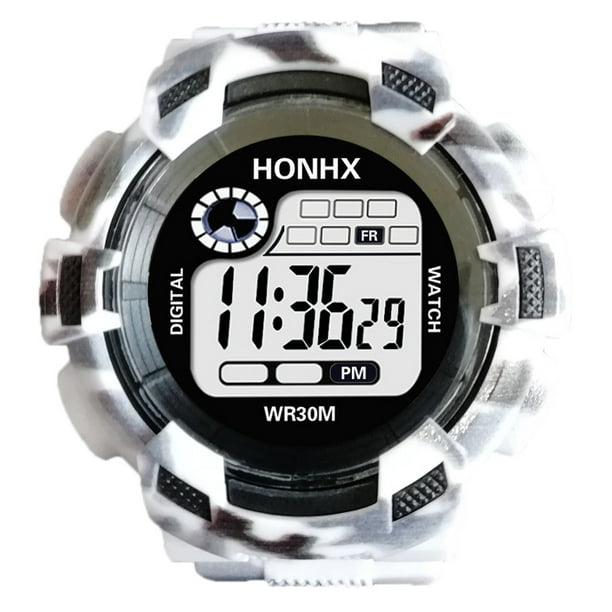 Reloj deportivo para hombre, relojes de moda para hombre, reloj de pulsera deportivo digital LED analógico de cuarzo con alarma y fecha.