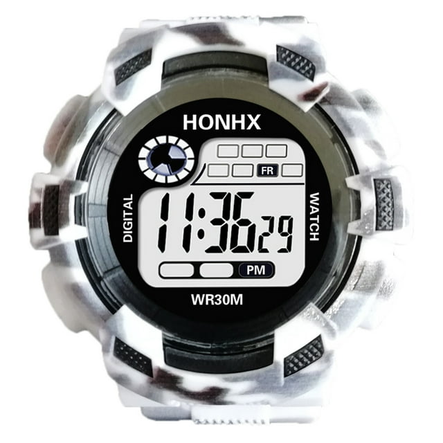 Reloj deportivo para hombre, relojes de moda para hombre, reloj de pulsera deportivo digital LED analógico de cuarzo con alarma y fecha.