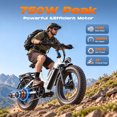 thumbnail image 2 of SAMEBIKE Electric Bike for Adults, 750W Peak Motor, 28 MPH, 48V 20Ah Removable Battery, 20"x4.0" Fat Tire E-Bike, Hydraulic Disc Brakes, 90-Mile PAS Range for Snow, Beach and Commuting, 2 of 9