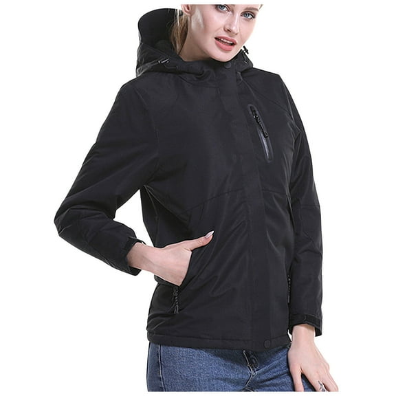 Heated Jackets for Men Women Outdoor Plush Three Places Heat Jacket USB Charging Heating Warm Mountaineering Clothes Long Sleeve Tops