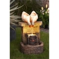thumbnail image 2 of LuxenHome Fontaine Extérieure Éclairée en Résine Canards, 2 of 8