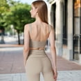 thumbnail image 5 of Women's Sleeveless Crop Top with High Neckline - X Large, Ivory, 5 of 7