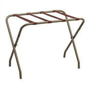 Kings Brand Furniture - Foldable Metal Luggage Rack Suitcase Stand for Guest Room, Hotel, Bedroom Gold Finish